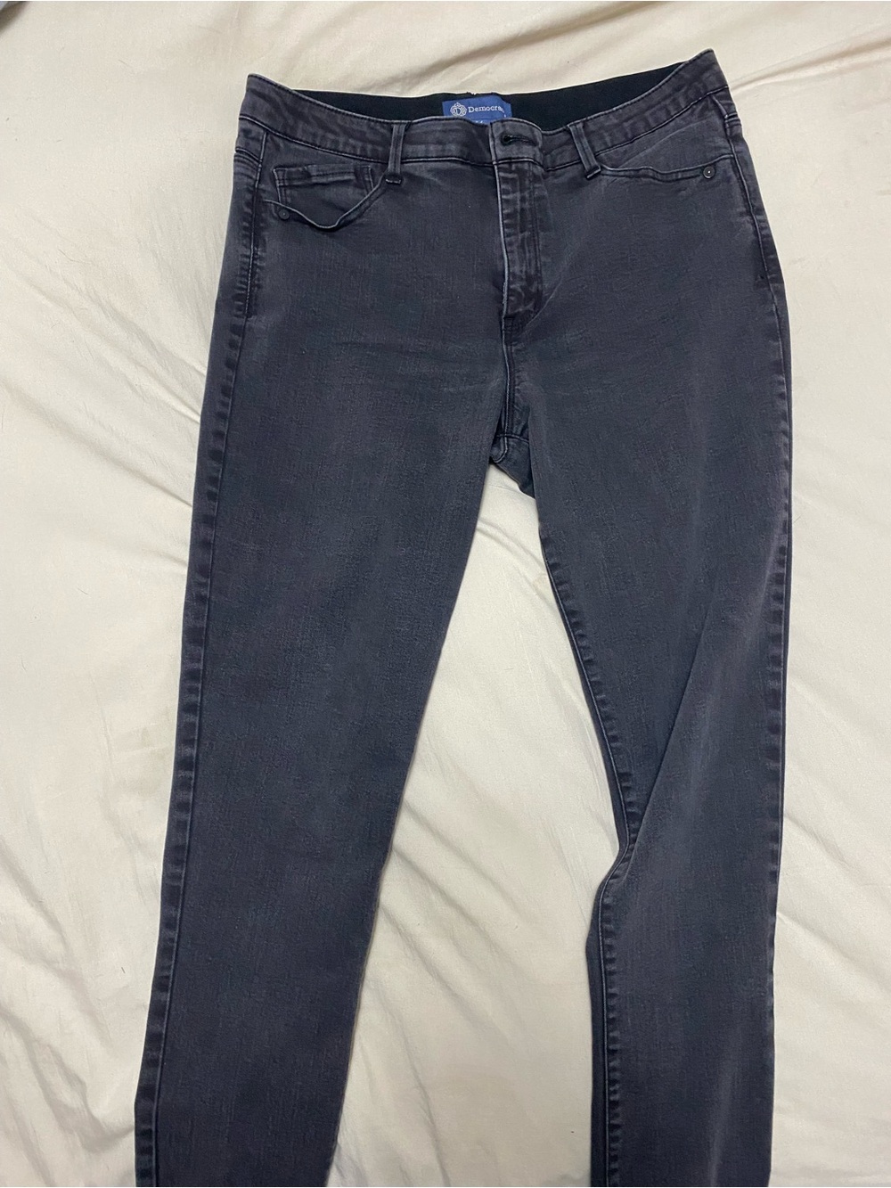 Democracy Ab Solution Skinny Jeans Faded Gray Wash Denim Stretch Pants 14
